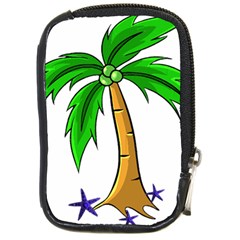 Beach Coconut Tree T- Shirt Beach Coconut Tree T- Shirt Yoga Reflexion Pose T- Shirtyoga Reflexion Pose T- Shirt Compact Camera Leather Case by hizuto