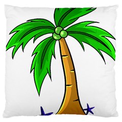 Beach Coconut Tree T- Shirt Beach Coconut Tree T- Shirt Yoga Reflexion Pose T- Shirtyoga Reflexion Pose T- Shirt Standard Premium Plush Fleece Cushion Case (one Side) by hizuto