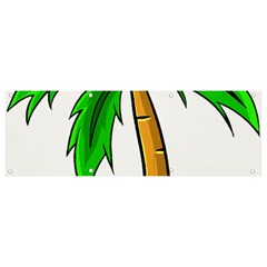 Beach Coconut Tree T- Shirt Beach Coconut Tree T- Shirt Yoga Reflexion Pose T- Shirtyoga Reflexion Pose T- Shirt Banner And Sign 9  X 3  by hizuto