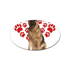 Belgian Malinois Gift T- Shirt Cool Belgian Malinois Valentine Heart Paw Belgian Malinois Dog Lover Yoga Reflexion Pose T- Shirtyoga Reflexion Pose T- Shirt Sticker (oval) by hizuto