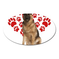 Belgian Malinois Gift T- Shirt Cool Belgian Malinois Valentine Heart Paw Belgian Malinois Dog Lover Yoga Reflexion Pose T- Shirtyoga Reflexion Pose T- Shirt Oval Magnet by hizuto