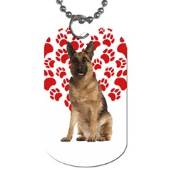 Belgian Malinois Gift T- Shirt Cool Belgian Malinois Valentine Heart Paw Belgian Malinois Dog Lover Yoga Reflexion Pose T- Shirtyoga Reflexion Pose T- Shirt Dog Tag (one Side) by hizuto