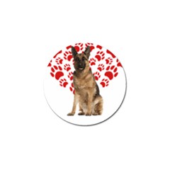 Belgian Malinois Gift T- Shirt Cool Belgian Malinois Valentine Heart Paw Belgian Malinois Dog Lover Yoga Reflexion Pose T- Shirtyoga Reflexion Pose T- Shirt Golf Ball Marker by hizuto