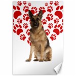 Belgian Malinois Gift T- Shirt Cool Belgian Malinois Valentine Heart Paw Belgian Malinois Dog Lover Yoga Reflexion Pose T- Shirtyoga Reflexion Pose T- Shirt Canvas 12  x 18  11.88 x17.36  Canvas - 1