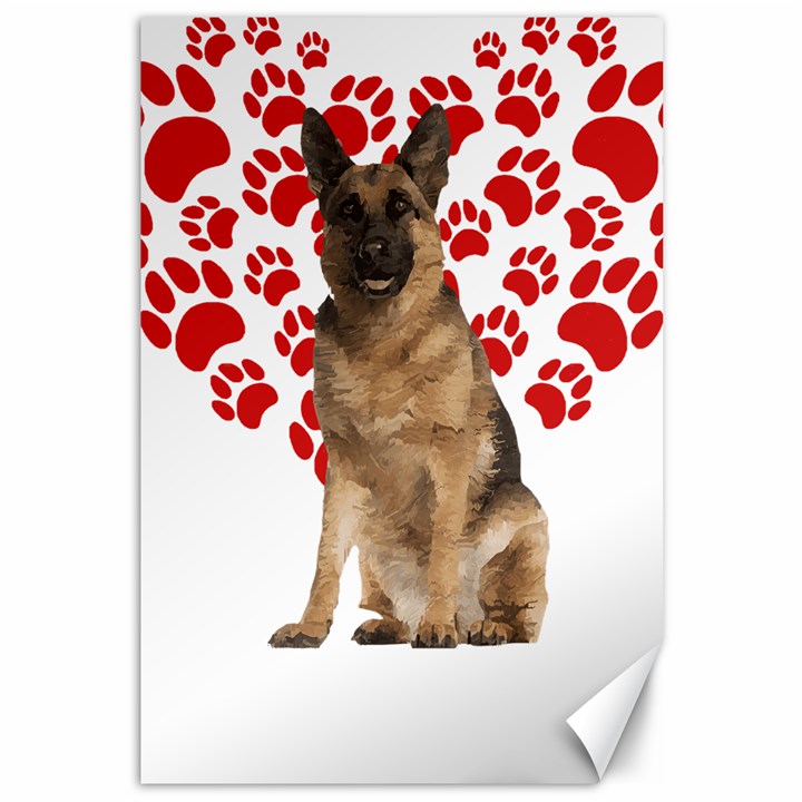 Belgian Malinois Gift T- Shirt Cool Belgian Malinois Valentine Heart Paw Belgian Malinois Dog Lover Yoga Reflexion Pose T- Shirtyoga Reflexion Pose T- Shirt Canvas 12  x 18 