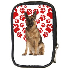 Belgian Malinois Gift T- Shirt Cool Belgian Malinois Valentine Heart Paw Belgian Malinois Dog Lover Yoga Reflexion Pose T- Shirtyoga Reflexion Pose T- Shirt Compact Camera Leather Case by hizuto