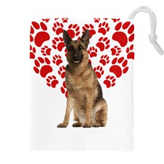 Belgian Malinois Gift T- Shirt Cool Belgian Malinois Valentine Heart Paw Belgian Malinois Dog Lover Yoga Reflexion Pose T- Shirtyoga Reflexion Pose T- Shirt Drawstring Pouch (5xl) by hizuto