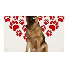 Belgian Malinois Gift T- Shirt Cool Belgian Malinois Valentine Heart Paw Belgian Malinois Dog Lover Yoga Reflexion Pose T- Shirtyoga Reflexion Pose T- Shirt Banner And Sign 5  X 3  by hizuto