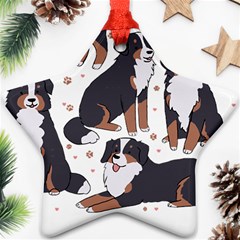 Bernese Mountain Dog T- Shirtbernese Mountain Dog Illustration T- Shirt Yoga Reflexion Pose T- Shirtyoga Reflexion Pose T- Shirt Ornament (star) by hizuto