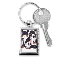 Bernese Mountain Dog T- Shirtbernese Mountain Dog Illustration T- Shirt Yoga Reflexion Pose T- Shirtyoga Reflexion Pose T- Shirt Key Chain (rectangle) by hizuto