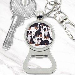 Bernese Mountain Dog T- Shirtbernese Mountain Dog Illustration T- Shirt Yoga Reflexion Pose T- Shirtyoga Reflexion Pose T- Shirt Bottle Opener Key Chain by hizuto