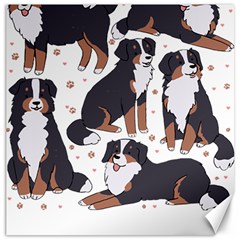 Bernese Mountain Dog T- Shirtbernese Mountain Dog Illustration T- Shirt Yoga Reflexion Pose T- Shirtyoga Reflexion Pose T- Shirt Canvas 12  X 12  by hizuto