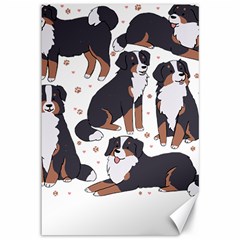 Bernese Mountain Dog T- Shirtbernese Mountain Dog Illustration T- Shirt Yoga Reflexion Pose T- Shirtyoga Reflexion Pose T- Shirt Canvas 12  X 18  by hizuto