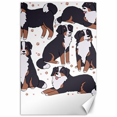 Bernese Mountain Dog T- Shirtbernese Mountain Dog Illustration T- Shirt Yoga Reflexion Pose T- Shirtyoga Reflexion Pose T- Shirt Canvas 24  X 36  by hizuto