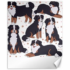 Bernese Mountain Dog T- Shirtbernese Mountain Dog Illustration T- Shirt Yoga Reflexion Pose T- Shirtyoga Reflexion Pose T- Shirt Canvas 11  X 14  by hizuto