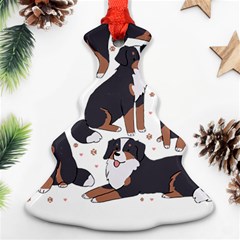 Bernese Mountain Dog T- Shirtbernese Mountain Dog Illustration T- Shirt Yoga Reflexion Pose T- Shirtyoga Reflexion Pose T- Shirt Ornament (christmas Tree)  by hizuto