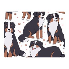 Bernese Mountain Dog T- Shirtbernese Mountain Dog Illustration T- Shirt Yoga Reflexion Pose T- Shirtyoga Reflexion Pose T- Shirt Two Sides Premium Plush Fleece Blanket (mini) by hizuto