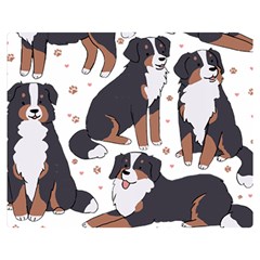 Bernese Mountain Dog T- Shirtbernese Mountain Dog Illustration T- Shirt Yoga Reflexion Pose T- Shirtyoga Reflexion Pose T- Shirt Two Sides Premium Plush Fleece Blanket (medium)