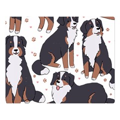 Bernese Mountain Dog T- Shirtbernese Mountain Dog Illustration T- Shirt Yoga Reflexion Pose T- Shirtyoga Reflexion Pose T- Shirt Two Sides Premium Plush Fleece Blanket (large) by hizuto