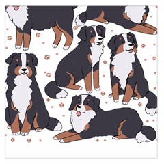 Bernese Mountain Dog T- Shirtbernese Mountain Dog Illustration T- Shirt Yoga Reflexion Pose T- Shirtyoga Reflexion Pose T- Shirt Square Satin Scarf (36  X 36 ) by hizuto