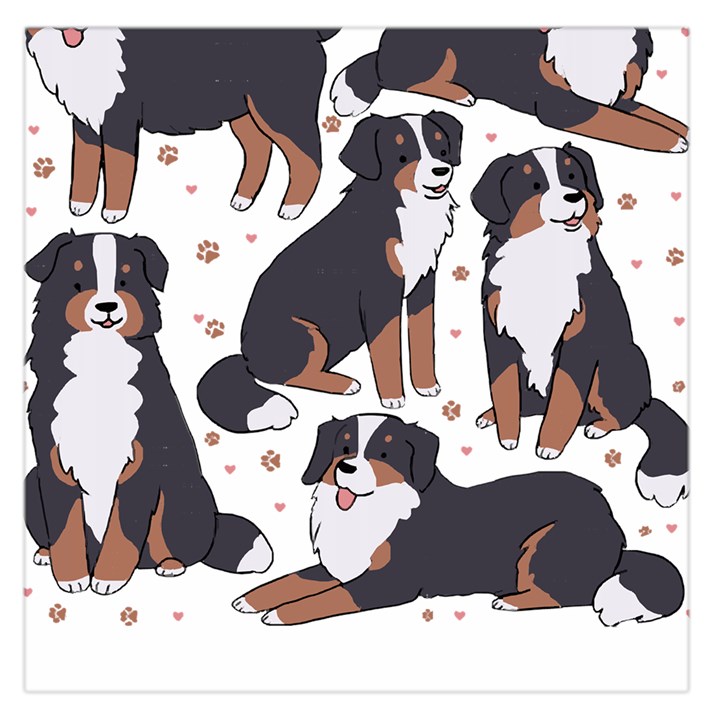 Bernese Mountain Dog T- Shirtbernese Mountain Dog Illustration T- Shirt Yoga Reflexion Pose T- Shirtyoga Reflexion Pose T- Shirt Square Satin Scarf (36  x 36 )