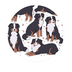 Bernese Mountain Dog T- Shirtbernese Mountain Dog Illustration T- Shirt Yoga Reflexion Pose T- Shirtyoga Reflexion Pose T- Shirt Mini Round Pill Box by hizuto