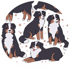 Bernese Mountain Dog T- Shirtbernese Mountain Dog Illustration T- Shirt Yoga Reflexion Pose T- Shirtyoga Reflexion Pose T- Shirt Wooden Bottle Opener (round) by hizuto