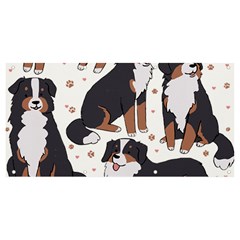 Bernese Mountain Dog T- Shirtbernese Mountain Dog Illustration T- Shirt Yoga Reflexion Pose T- Shirtyoga Reflexion Pose T- Shirt Banner And Sign 8  X 4 