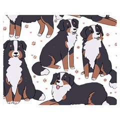 Bernese Mountain Dog T- Shirtbernese Mountain Dog Illustration T- Shirt Yoga Reflexion Pose T- Shirtyoga Reflexion Pose T- Shirt Premium Plush Fleece Blanket (medium) by hizuto