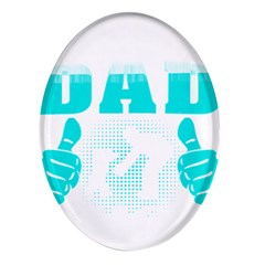 Best Dad Ever T- Shirt Best Dad Ever T- Shirt Yoga Reflexion Pose T- Shirtyoga Reflexion Pose T- Shirt Oval Glass Fridge Magnet (4 Pack) by hizuto