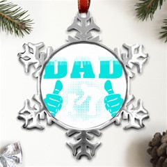 Best Dad Ever T- Shirt Best Dad Ever T- Shirt Yoga Reflexion Pose T- Shirtyoga Reflexion Pose T- Shirt Metal Small Snowflake Ornament by hizuto