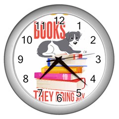 Best Friend T- Shirt Cool Dog Pet Book Saying T- Shirt Yoga Reflexion Pose T- Shirtyoga Reflexion Pose T- Shirt Wall Clock (silver) by hizuto