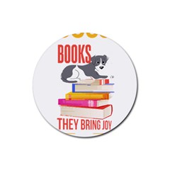 Best Friend T- Shirt Cool Dog Pet Book Saying T- Shirt Yoga Reflexion Pose T- Shirtyoga Reflexion Pose T- Shirt Rubber Coaster (round) by hizuto