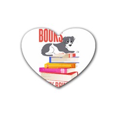 Best Friend T- Shirt Cool Dog Pet Book Saying T- Shirt Yoga Reflexion Pose T- Shirtyoga Reflexion Pose T- Shirt Rubber Heart Coaster (4 Pack) by hizuto