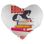 Best Friend T- Shirt Cool Dog Pet Book Saying T- Shirt Yoga Reflexion Pose T- Shirtyoga Reflexion Pose T- Shirt Large 19  Premium Flano Heart Shape Cushions Front