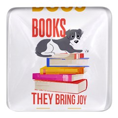 Best Friend T- Shirt Cool Dog Pet Book Saying T- Shirt Yoga Reflexion Pose T- Shirtyoga Reflexion Pose T- Shirt Square Glass Fridge Magnet (4 Pack)