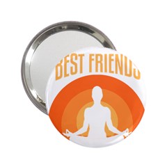 Best Friend T- Shirt Cool Dog Pet Saying T- Shirt Yoga Reflexion Pose T- Shirtyoga Reflexion Pose T- Shirt 2 25  Handbag Mirrors by hizuto