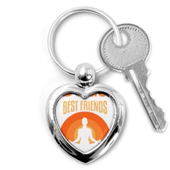 Best Friend T- Shirt Cool Dog Pet Saying T- Shirt Yoga Reflexion Pose T- Shirtyoga Reflexion Pose T- Shirt Key Chain (heart) by hizuto