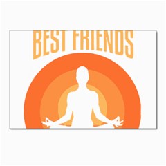 Best Friend T- Shirt Cool Dog Pet Saying T- Shirt Yoga Reflexion Pose T- Shirtyoga Reflexion Pose T- Shirt Postcards 5  X 7  (pkg Of 10) by hizuto