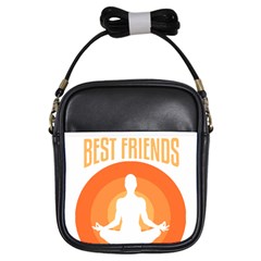 Best Friend T- Shirt Cool Dog Pet Saying T- Shirt Yoga Reflexion Pose T- Shirtyoga Reflexion Pose T- Shirt Girls Sling Bag by hizuto