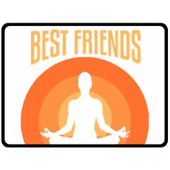 Best Friend T- Shirt Cool Dog Pet Saying T- Shirt Yoga Reflexion Pose T- Shirtyoga Reflexion Pose T- Shirt Fleece Blanket (large) by hizuto