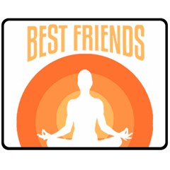 Best Friend T- Shirt Cool Dog Pet Saying T- Shirt Yoga Reflexion Pose T- Shirtyoga Reflexion Pose T- Shirt Fleece Blanket (medium) by hizuto