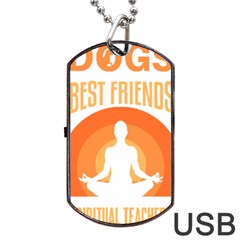 Best Friend T- Shirt Cool Dog Pet Saying T- Shirt Yoga Reflexion Pose T- Shirtyoga Reflexion Pose T- Shirt Dog Tag Usb Flash (two Sides) by hizuto