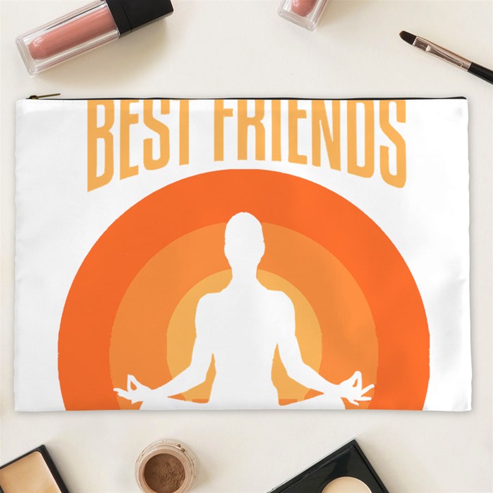 Best Friend T- Shirt Cool Dog Pet Saying T- Shirt Yoga Reflexion Pose T- Shirtyoga Reflexion Pose T- Shirt Cosmetic Bag (XXL)