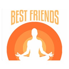 Best Friend T- Shirt Cool Dog Pet Saying T- Shirt Yoga Reflexion Pose T- Shirtyoga Reflexion Pose T- Shirt Two Sides Premium Plush Fleece Blanket (medium) by hizuto