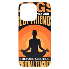 Best Friend T- Shirt Cool Dog Pet Saying T- Shirt Yoga Reflexion Pose T- Shirtyoga Reflexion Pose T- Shirt Iphone 14 Pro Max Black Uv Print Case by hizuto