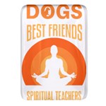 Best Friend T- Shirt Cool Dog Pet Saying T- Shirt Yoga Reflexion Pose T- Shirtyoga Reflexion Pose T- Shirt Rectangular Glass Fridge Magnet (4 pack) Front