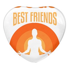 Best Friend T- Shirt Cool Dog Pet Saying T- Shirt Yoga Reflexion Pose T- Shirtyoga Reflexion Pose T- Shirt Heart Glass Fridge Magnet (4 Pack) by hizuto