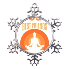 Best Friend T- Shirt Cool Dog Pet Saying T- Shirt Yoga Reflexion Pose T- Shirtyoga Reflexion Pose T- Shirt Metal Large Snowflake Ornament by hizuto