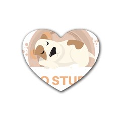 Best Friend T- Shirt Funny Dog Pet Saying T- Shirt Yoga Reflexion Pose T- Shirtyoga Reflexion Pose T- Shirt Rubber Coaster (heart) by hizuto